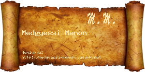 Medgyessi Manon névjegykártya